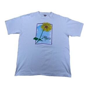 Vintage World's Greatest Mom T-Shirt Size XL White Flower USA